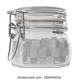 Sugar Canister 3D Illustration On White Background