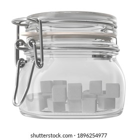 Sugar Canister 3D Illustration On White Background