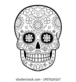 Day Dead Skull Halloween Stock Vector (Royalty Free) 569917438