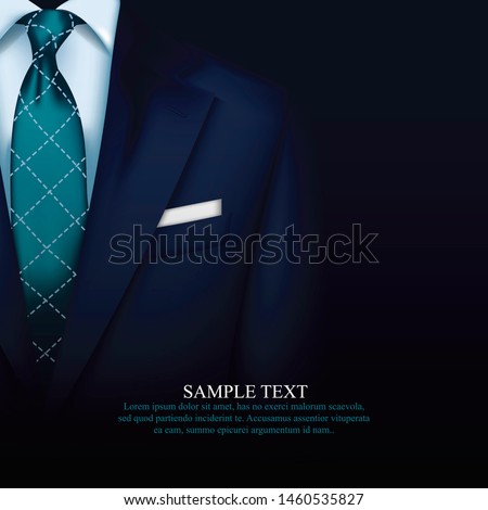 Suit vector background with tie