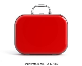 Suitcase Isolated Over White