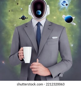 Suits, 3d Hyperspace Drone Pilot Drinking Coffee