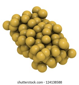 Sulfur Octasulfur S8 Crystal Structure Stock Illustration 124138588