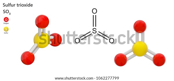 Sulfur Trioxide Colorless White Crystalline Solid Stock Illustration 1062277799