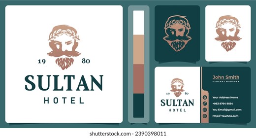 Sultan hotel logo with business card template - Powered by Shutterstock