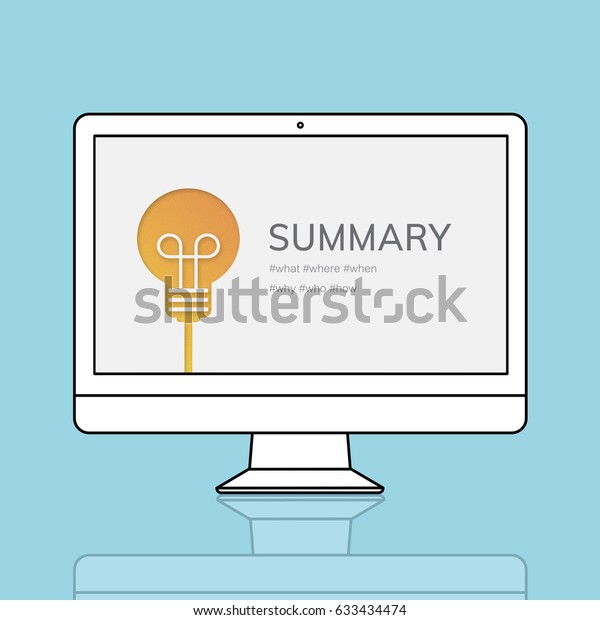 Summary Conclusion Concise Report Analysis Stock Illustration 633434474