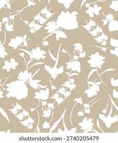 Summer abstract flowers seamless