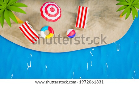 Summer background 3d redering .