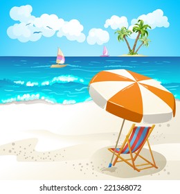 Summer beach - Shutterstock ID 221368072