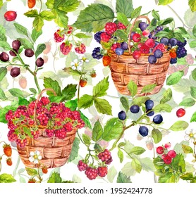 Summer Blackberries Original 9x12 watercolor painting