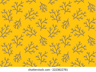 Summer Floral Animals Seamless Coral Pattern For Wrapping Paper And Fabrics And Linens And Kids Clothes Print And Swimsuit Textiles 