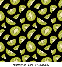 Summer fruit seamless kiwi pattern for wrapping paper and kids clothes print and fabrics and accessories and swimsuit and kitchen textiles 