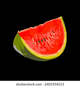 Summer Fruit Watermelon Illustration.
Slice Watermelon Photo.