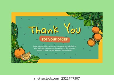 Summer themed thank you