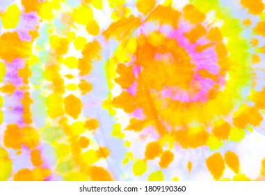 Summer Tie Dye Textures Wash Aquarelle Stock Illustration 1809190360