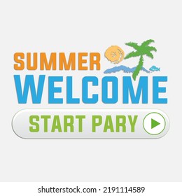 Summer Welcome Party Banner Design