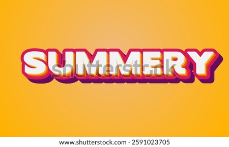 Summery Vector Text Effect design