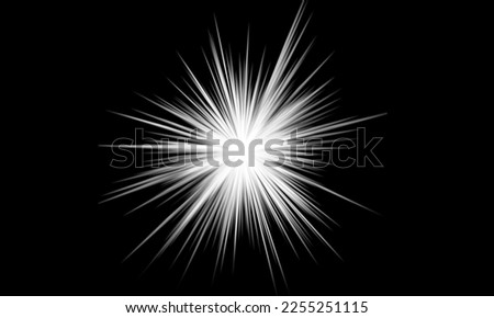 sun burst effect high quality on black background