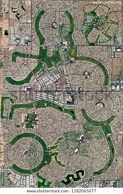 Sun City Arizona Usa Map 3d Stock Illustration 1182065077