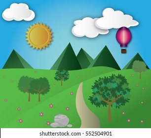 sun and clouds landscape