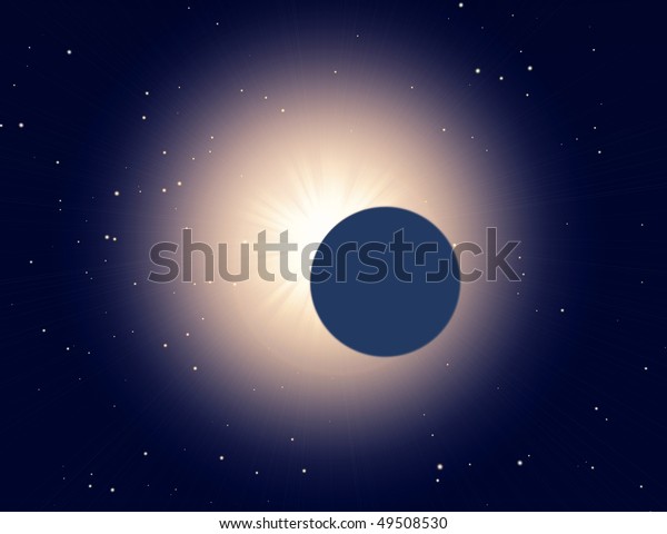 sun eclipse on a star\
background