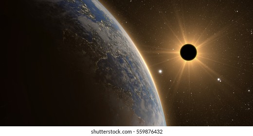 sun eclipse,full sun eclipse with Abstract scientific background. 
Elements of this image furnished by NASA