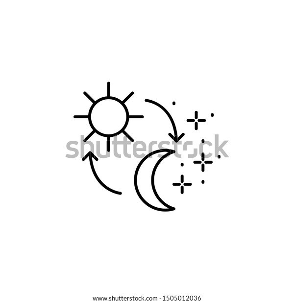 Sun moon icon. Element of sweet dreams icon on\
white background