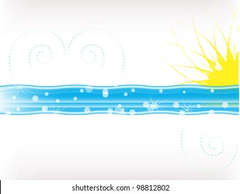 sun over the sea