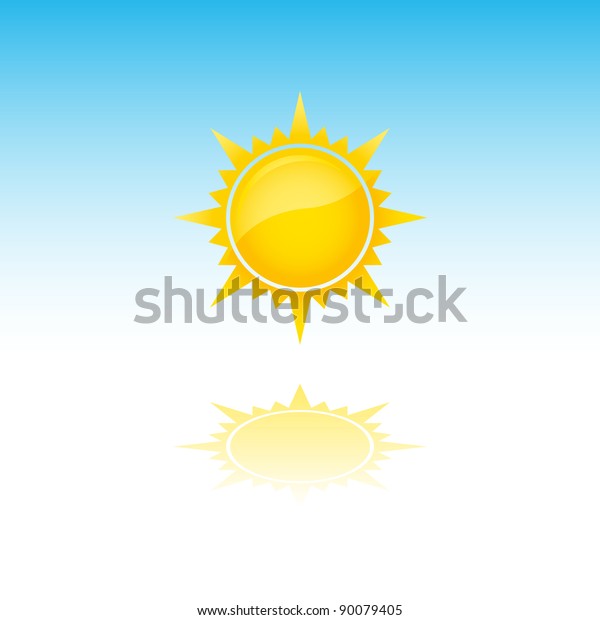 Sun Rays Reflection Bitmap Illustration Stock Illustration 90079405 ...