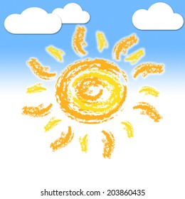 Sun Rays Showing Summer Time And Sunny