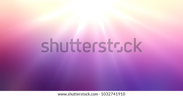 太陽の光が紫色の空のバナー 空の背景に虹色のモデル ピンクの紫色の黄色の輝きのぼかしたテクスチャー ロマンチックな抽象的イラスト 色とデフォーカスパターン のイラスト素材