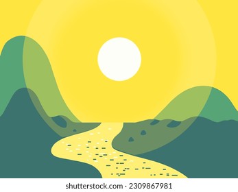 sun shine in the mountains 