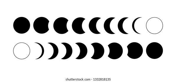 The sun a solar eclipse or the moon phases of astronomy 