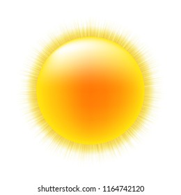 Sun White Background Stock Illustration 1164742120 | Shutterstock