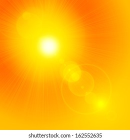 Sun Yellow Background Reflection Stock Illustration 162552635 ...