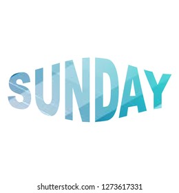 Sunday Name Day Style Effects Stock Illustration 1273617331 | Shutterstock