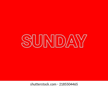 Sunday Outline Bold Font For Bussiness,poster