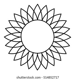 Sunflower Icon. Outline Illustration Of Sunflower  Icon For Web