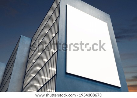 Similar – Blank billboard in the sunset