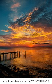 Sunrise After A Storm, Chesapeake Bay, Illustration 