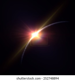 Sunrise Rays Lens Flare Stock Illustration 252748894 | Shutterstock