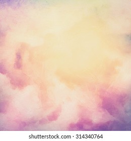 Sunrise Sky Digital Watercolor Painting Abstract Background