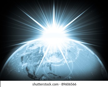 Sunrise in space