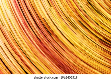Sunset color motion background. Abstract round circle background. Retro vinyl disco backdrop. Rotate graphic design. Spinning neon lights texture. Red disc pattern. Led glowing lines.