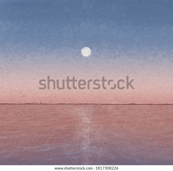 sunset dawn water sun
moon calm landscape sea ocean pastel colors purple pink beach night
horizon edge of the world expanse dal freedom peace nature sail
sailor painting