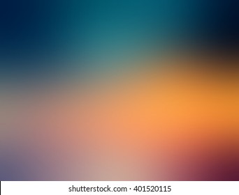 Sunset cloudy sky background blur  Orange   blue gradient 