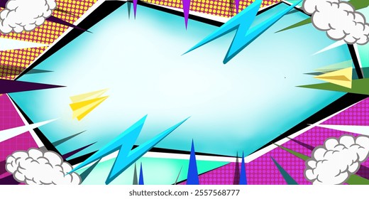 Super Cartoon Abstract Background comic book