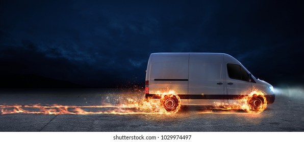 vans on fire