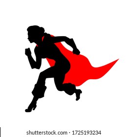 Super Hero Woman Silhouette Design