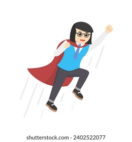 super nerd woman officer design character on white background - Powered by Shutterstock